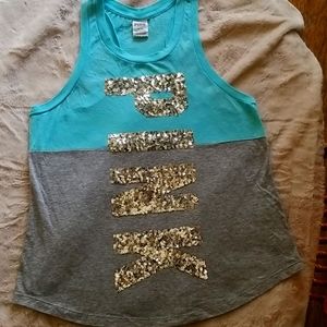 PINK racerback glittery tanktop